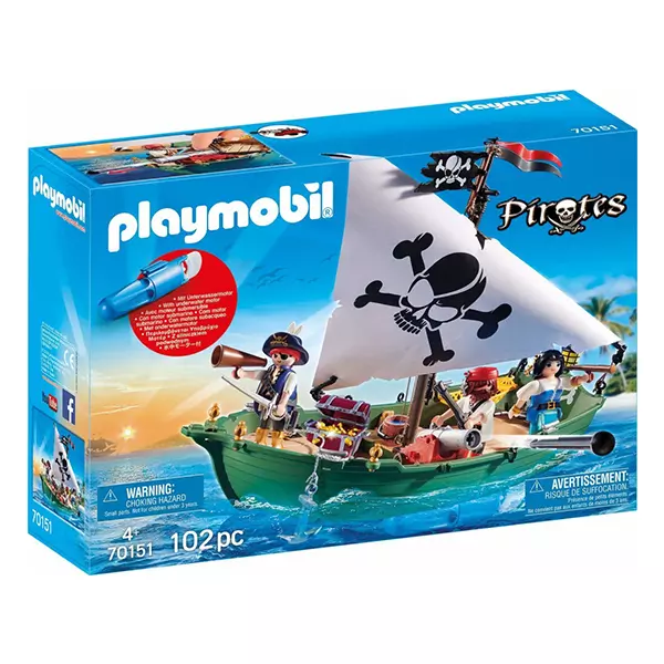 Playmobil: Kalózhajó vízalatti motorral - 70151
