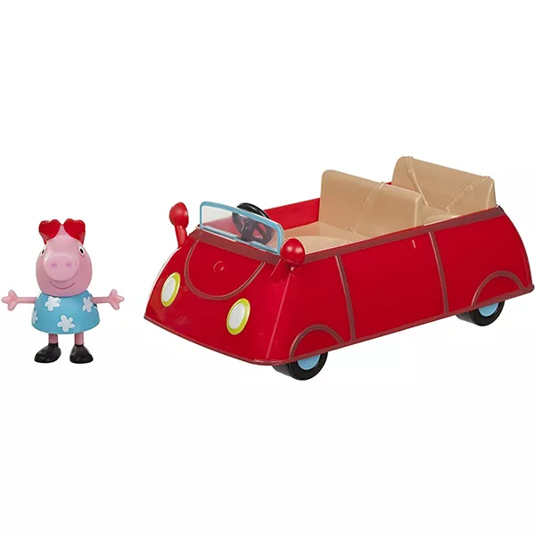 Jucărie Peppa Pig, Maşinuţă roşie cu figurină