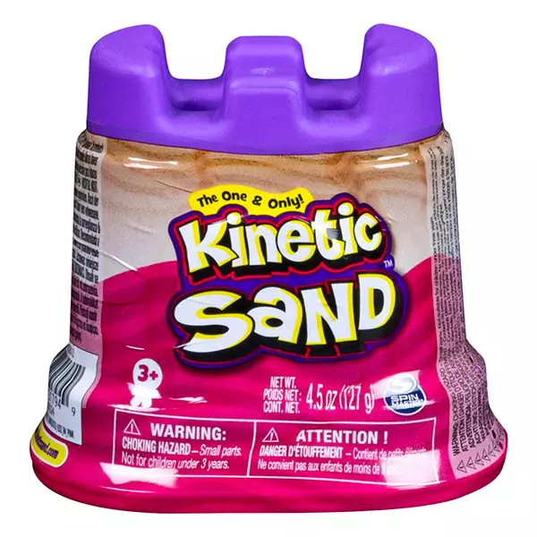 Nisip pink strălucitor în recipient, Kinetic Sand - 127 grame