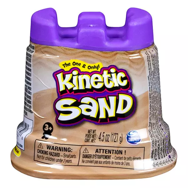 Nisip bej strălucitor în recipient, Kinetic Sand - 127 grame