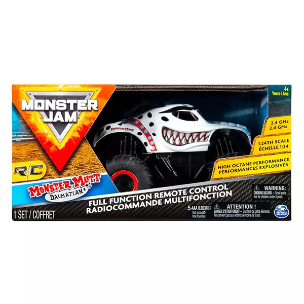 Monster Jam RC: Mutt Dalmation távirányítós autó - 1:24