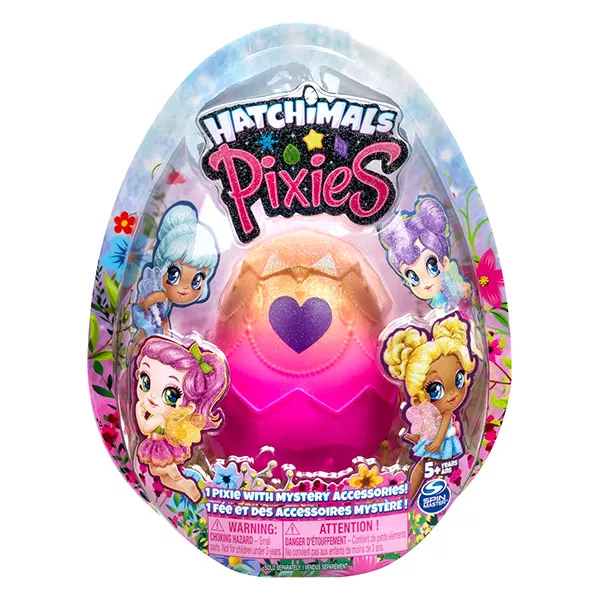 Figurină Pixies cu accesoriu surpriză, Hatchimals - piersică-pink