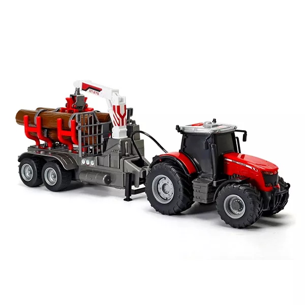 Jucărie Tractor cu remorcă pentru buşteni, Dickie - 42 cm