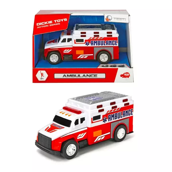 Jucărie Ambulanţă cu sunet şi lumini, Dickie - 15 cm