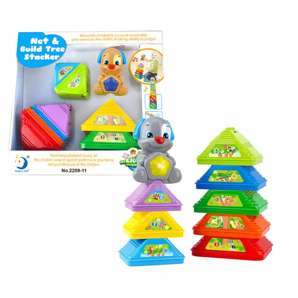 Jucărie Piramidă cu muzică şi lumini - două culori
