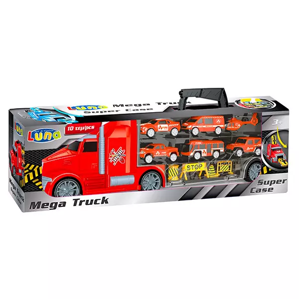 Luna: Járműszállító tűzoltókamion - 10 darabos 