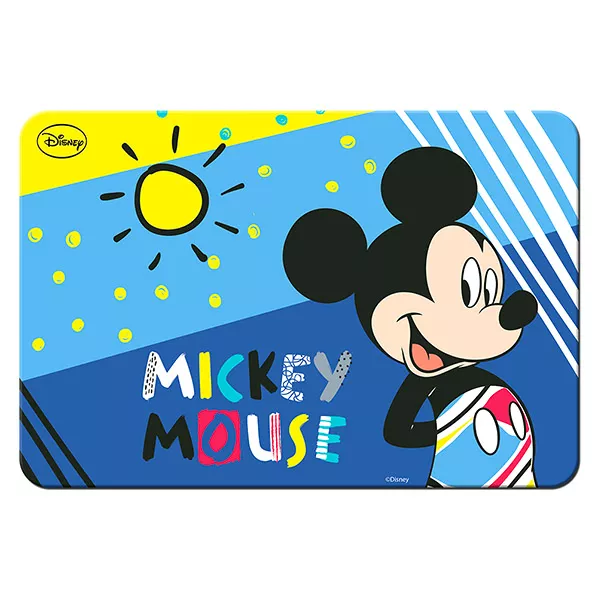 Suport farfurie din plastic, Mickey Mouse, albastru închis