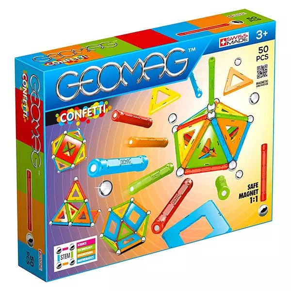 Geomag Confetti: 50 darabos készlet