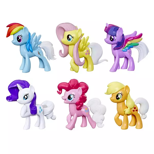 Set cu 6 figurine My Little Pony cu coadă curcubeu