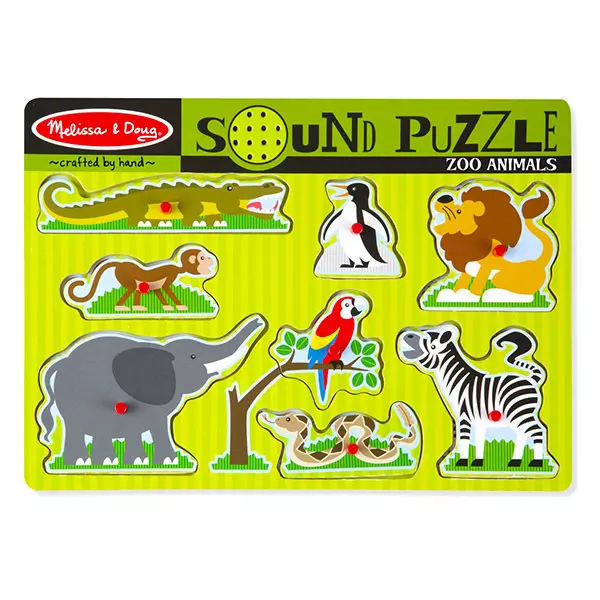 Puzzle cu sunete Animale de la ZOO, Melissa and Doug