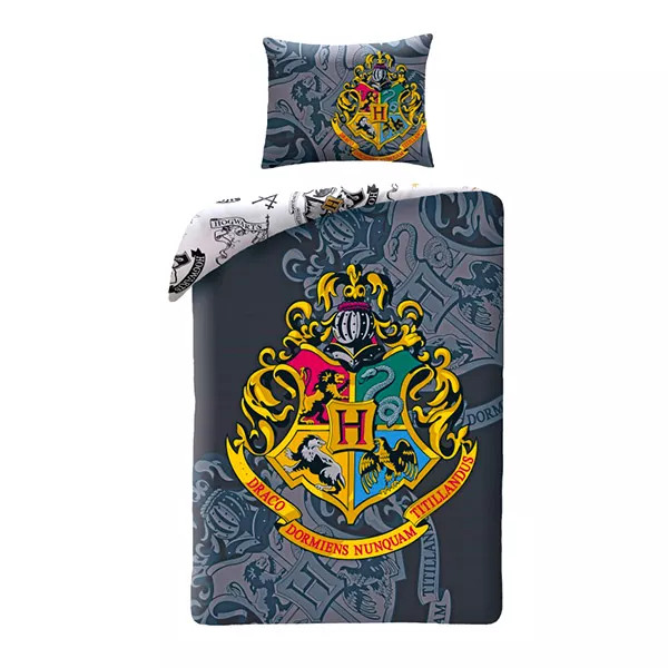 Harry Potter: Kétrészes ágyneműhuzat garnitúra - Roxfort címer 