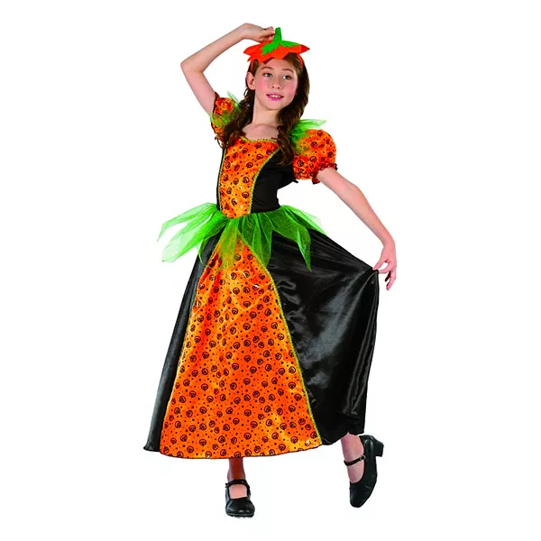 Costum dovleac pentru fete, 110-120 cm