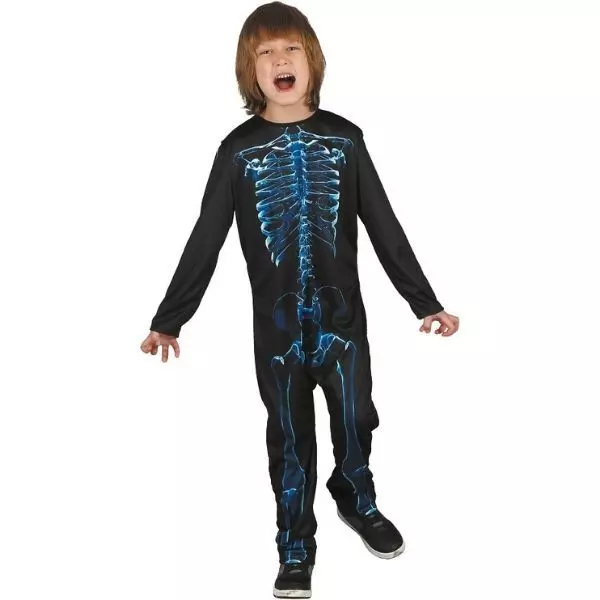 Costum cu model schelet fosforescent - 120-130 cm