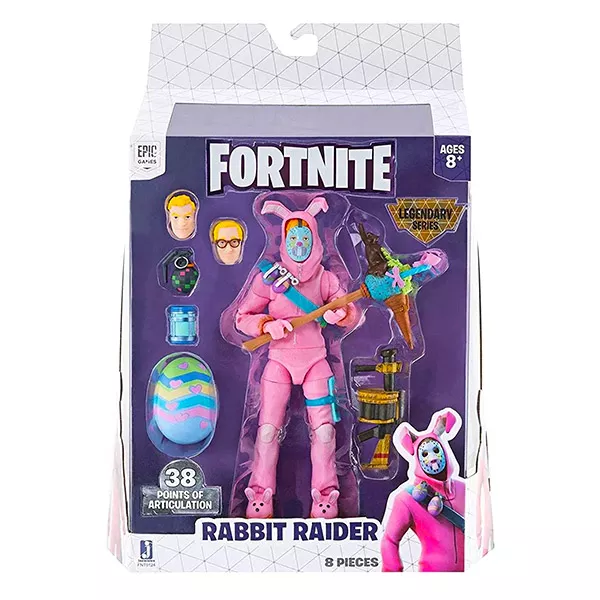 Fortnite: Rabbit Raider figura kiegészítőkkel - 15 cm
