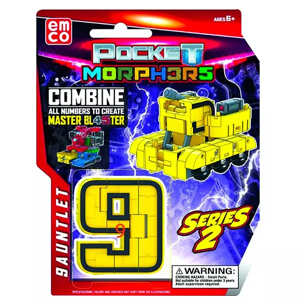 Jucărie convertibilă Pocket Morphers, seria 2 - Cifra 9, vehicul 9auntlet