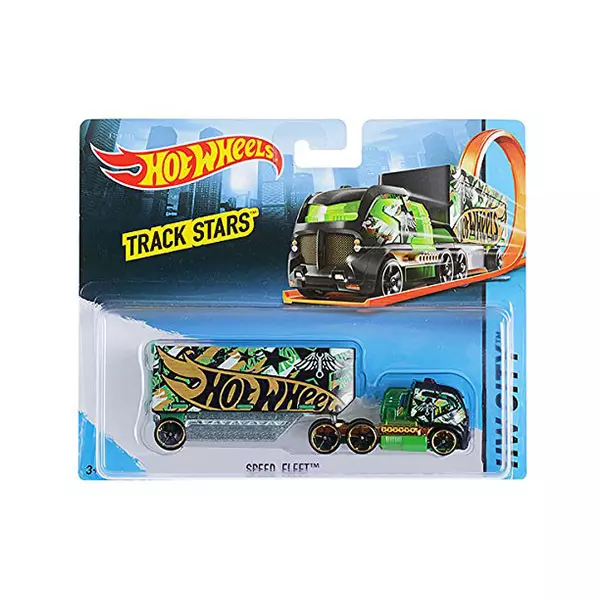 Hot Wheels Track Stars: Speed Fleet kamion - zöld