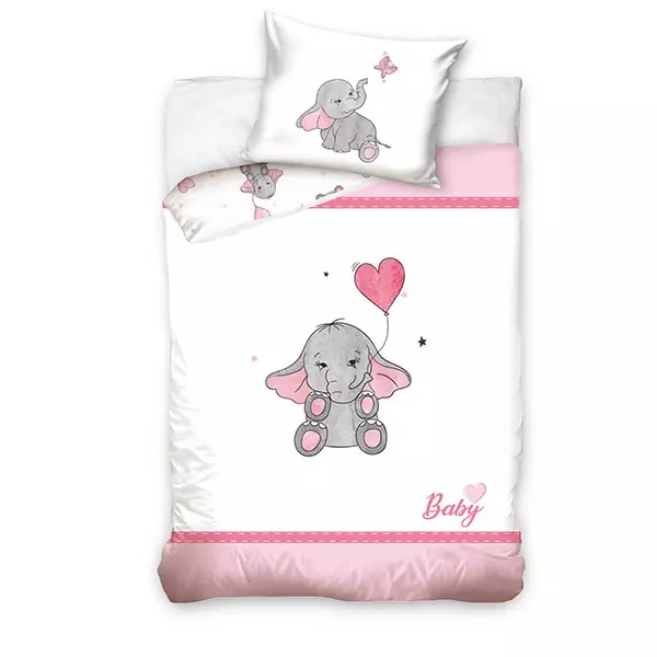 Lenjerie de pat cu 2 piese pentru copii, Baby elefant