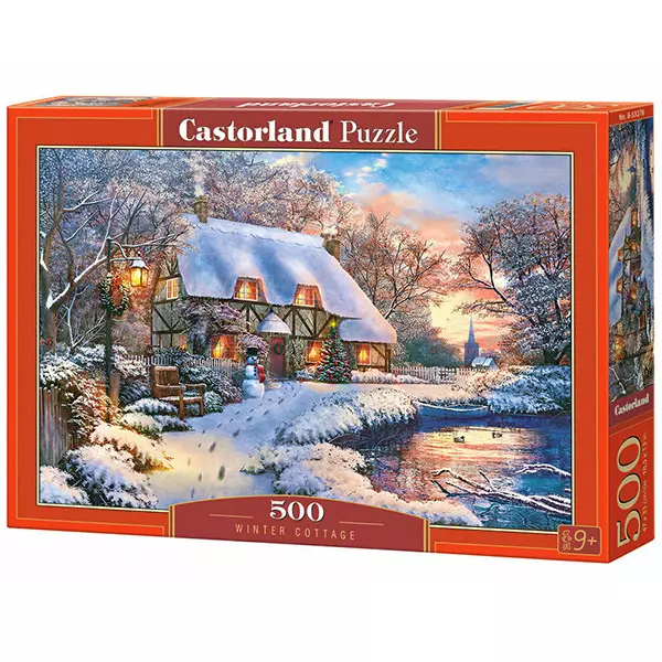 Castorland: Téli házikó puzzle - 500 darabos