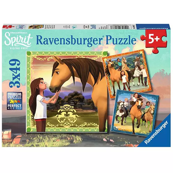 Puzzle Ravensburger, Spirit Riding Free, 3x49 piese
