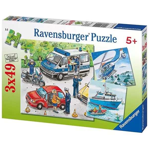 Ravensburger: rendőrség 3x49 darabos puzzle