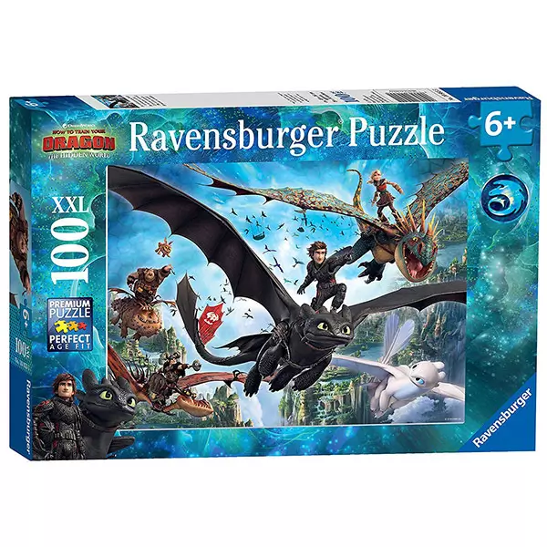 Így neveld a sárkányodat! 3.: 100 darabos XXL puzzle - kék dobozos