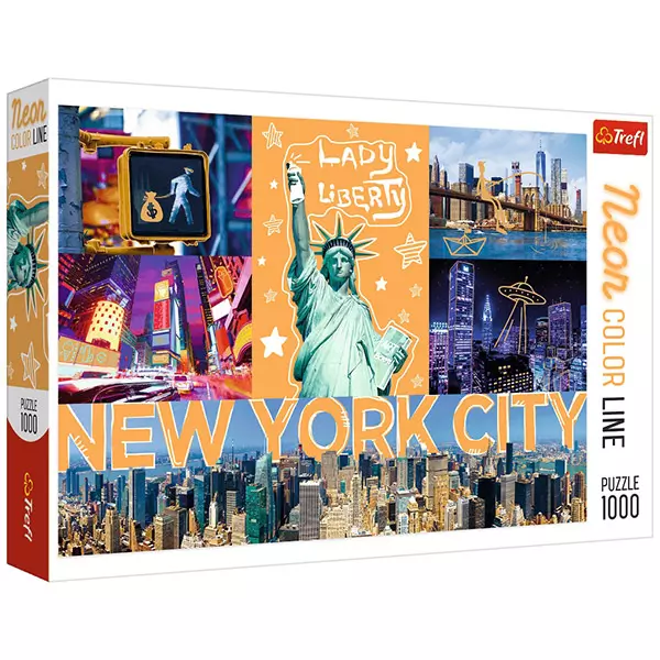 Trefl: Neon Color Line New York City - puzzle cu 1000 de piese