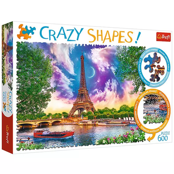 Trefl Crazy Shapes: A Párizs feletti ég puzzle - 600 darabos