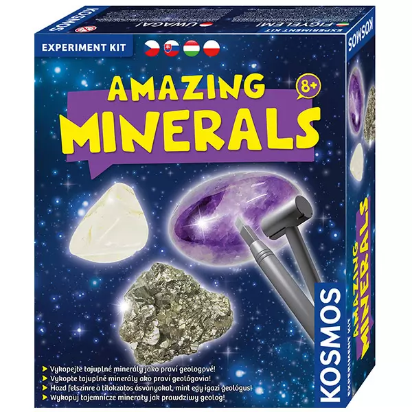 Set de experiment Kosmos, Minerale uimitoare - cu instrucțiuni în limba maghiară