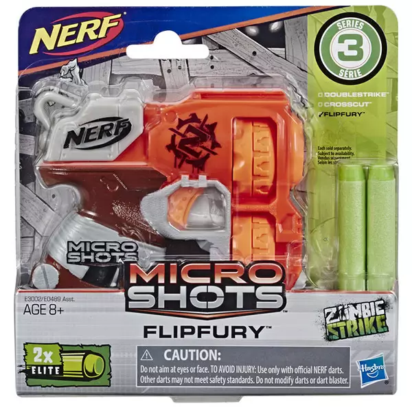 Blaster Nerf Microshots, Zombie Strike Flipfury