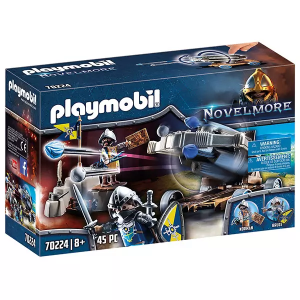 Playmobil: Cavalerii de Novelmore cu tun de apă - 70224