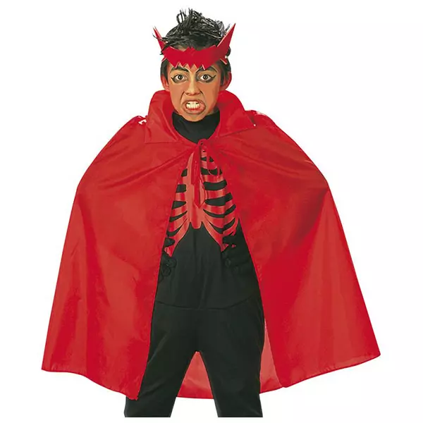 Pelerină diavol pentru copii, roșu, 90 cm