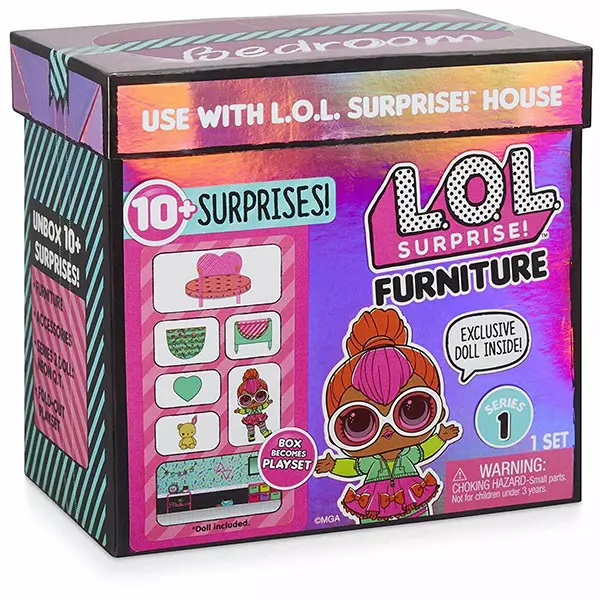 L.O.L Surprise: Hálószoba bútorszett babával