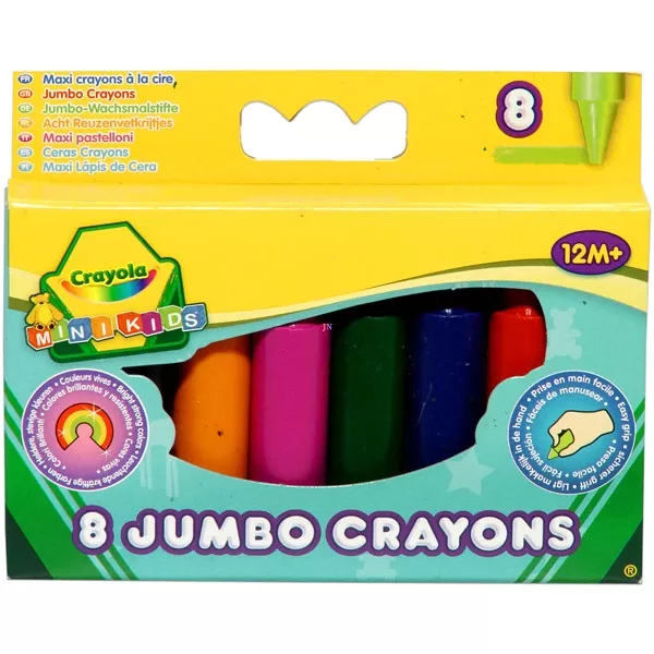 Crayola: 8 db színes tömzsi viaszkréta - CSOMAGOLÁSSÉRÜLT