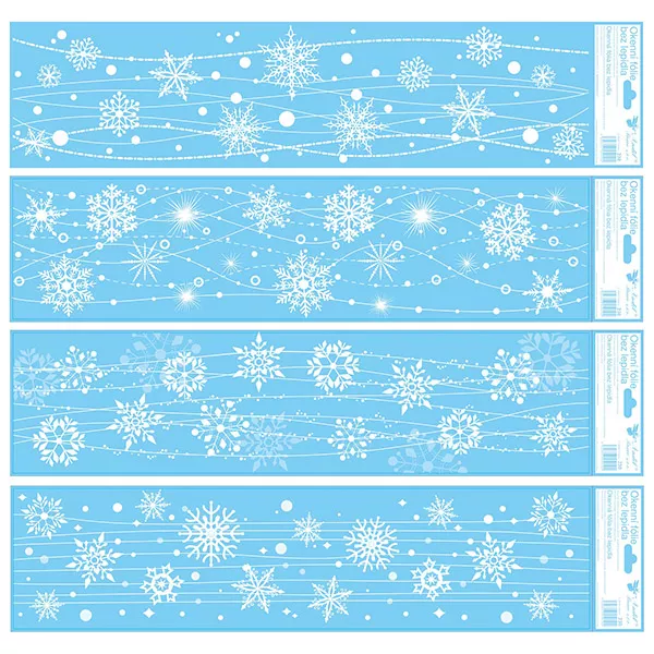 Téli hópehely dekor ablakmatrica - többféle