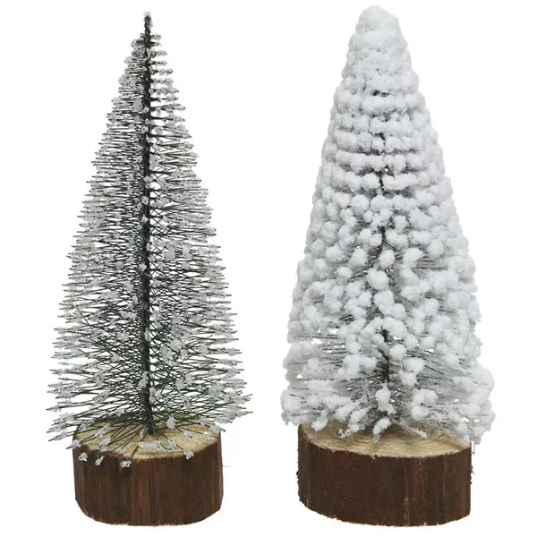Karácsonyi mini dekor fenyőfa - 18 cm, többféle