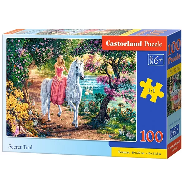 Hercegnő és Unikornis a titkos ösvényen - 100 darabos puzzle