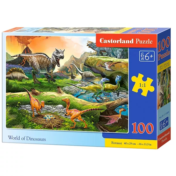 A dinoszauruszok világa - 100 darabos puzzle