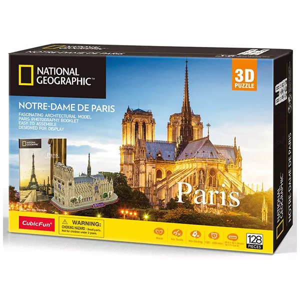 National Geographic: Párizs - Notre-Dame 3D puzzle