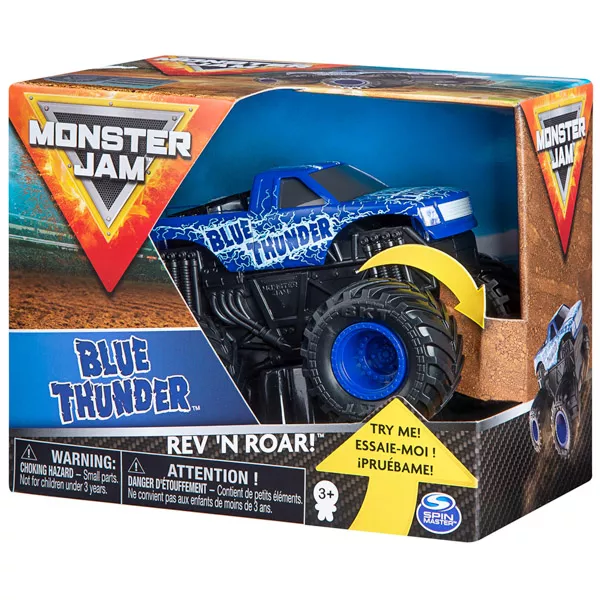 Monster Jam hátrahúzhatós kisautó - Blue Thunder 