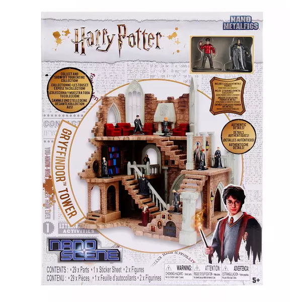 Harry Potter: Turnul casei Gryffindor cu figurine din metal