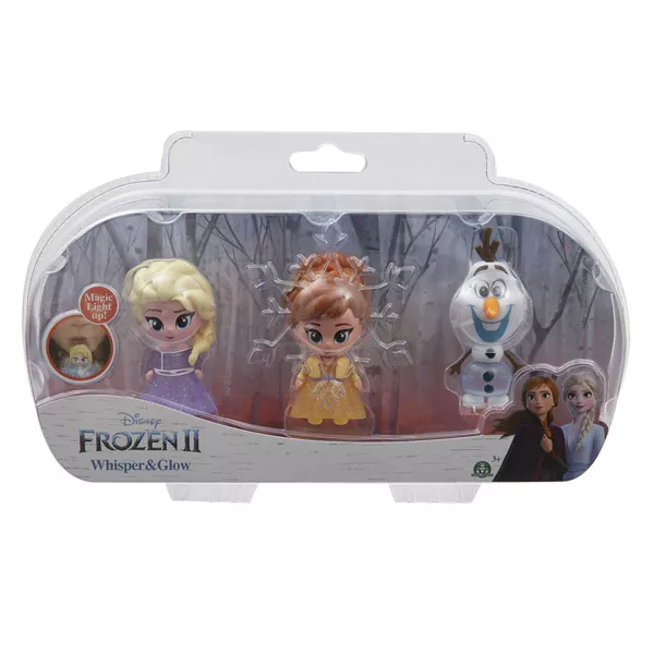 Prințesele Disney, Frozen 2: Șoptește și luminează! - Set cu 3 mini-păpuși