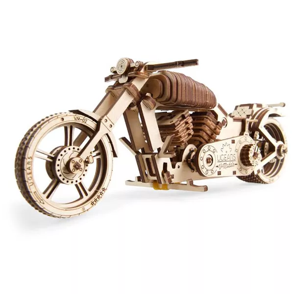 Motocicletă Ugears Motor - model mecanic din lemn 