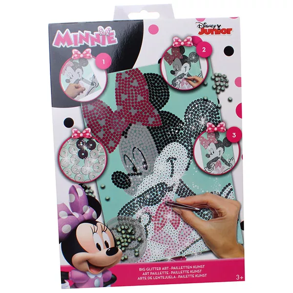 Minnie egér: Flitter mozaikkép készítő szett