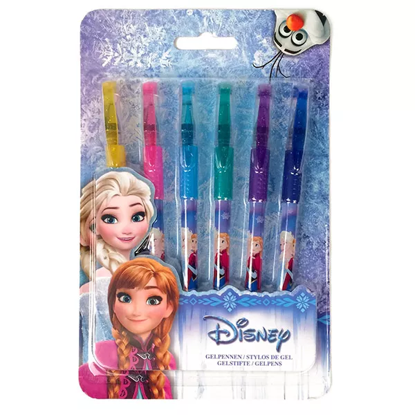 Disney hercegnők Jégvarázs: Zselés toll szett 6 darabos