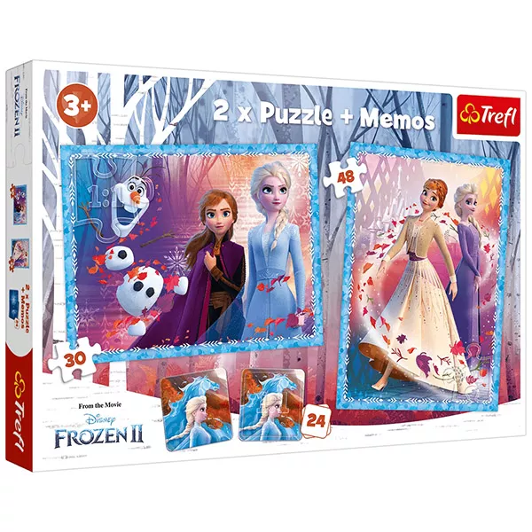 Trefl: Frozen 2 - puzzle și joc de memorie 2-în-1