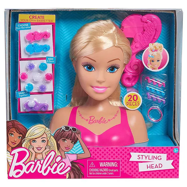 Barbie Fashionistas: fodrászolható Barbie fej - többféle