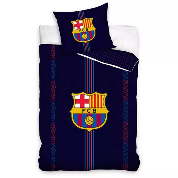 FC Barcelona kétrészes ágyneműhuzat garnitúra - fekete