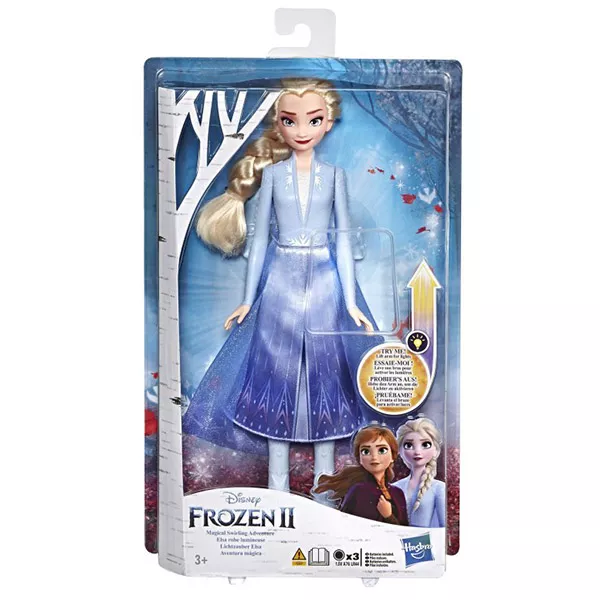Prințesele Disney: Frozen 2 - Păpușa Elsa în rochie luminoasă