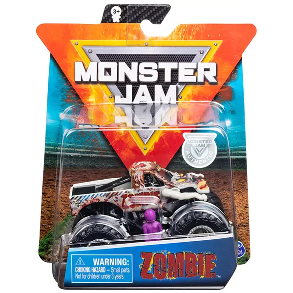 Maşinuţă Monster Jam - Zombie cu figurină, roșu