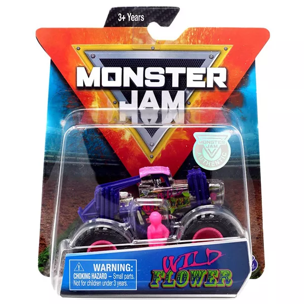 Maşinuţă Monster Jam - Wild Flower cu figurină